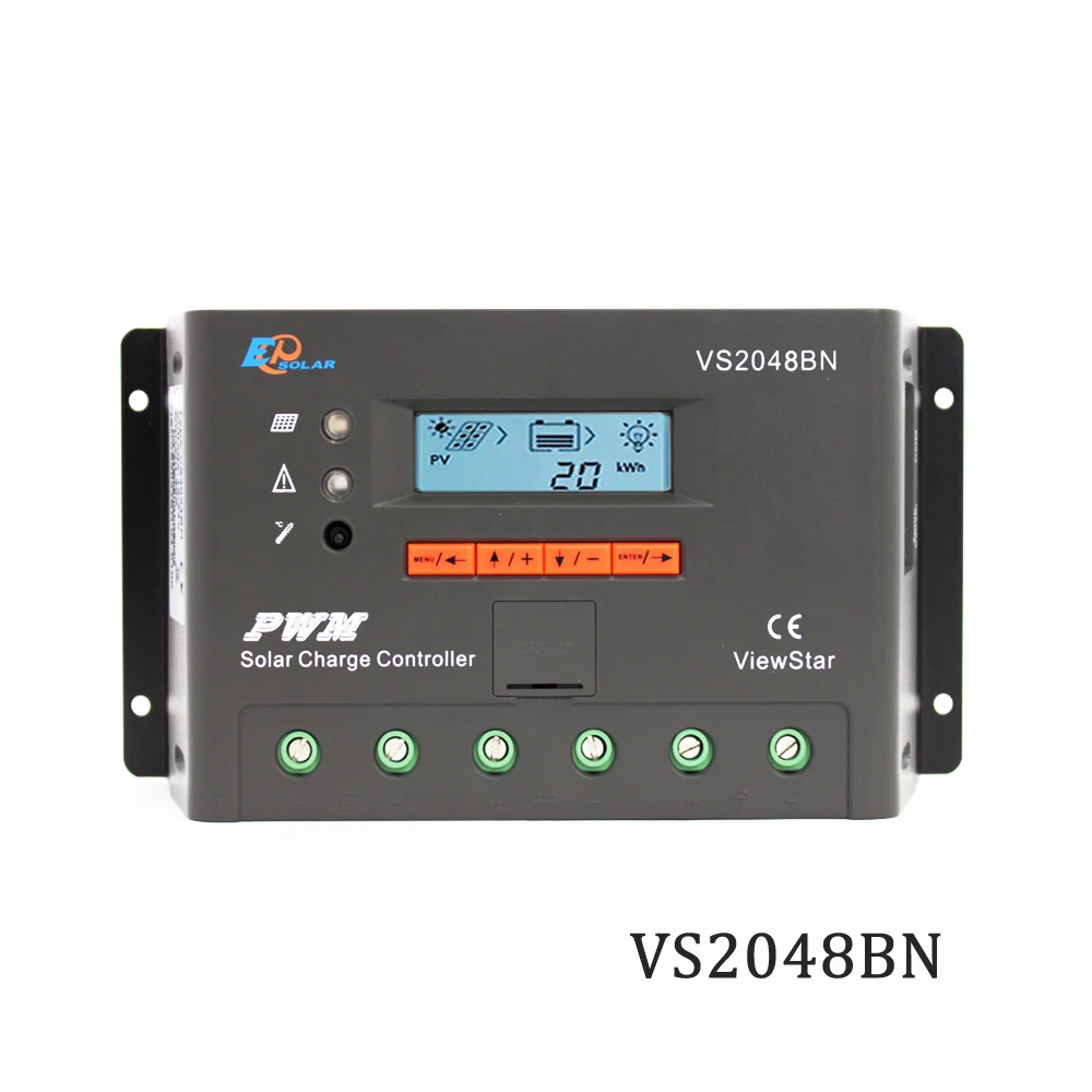Программируемая солнечная панель зарядного устройства Viewstar VS2048BN 20A 12V 24V 36V 48V PWM