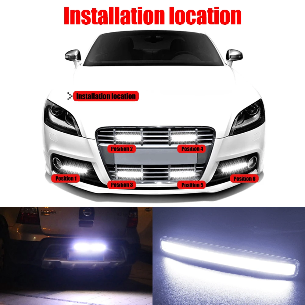 2pcs Waterproof Super Bright White Daytime Running Light COB DRL LED Daytime Driving Lamp 12V Car Tuning For Hyundai Renault Kia
2pcs Waterproof Super Bright White Daytime Running Light COB DRL LED Daytime Driving Lamp 12V Car Tuning For Hyundai Renault Kia