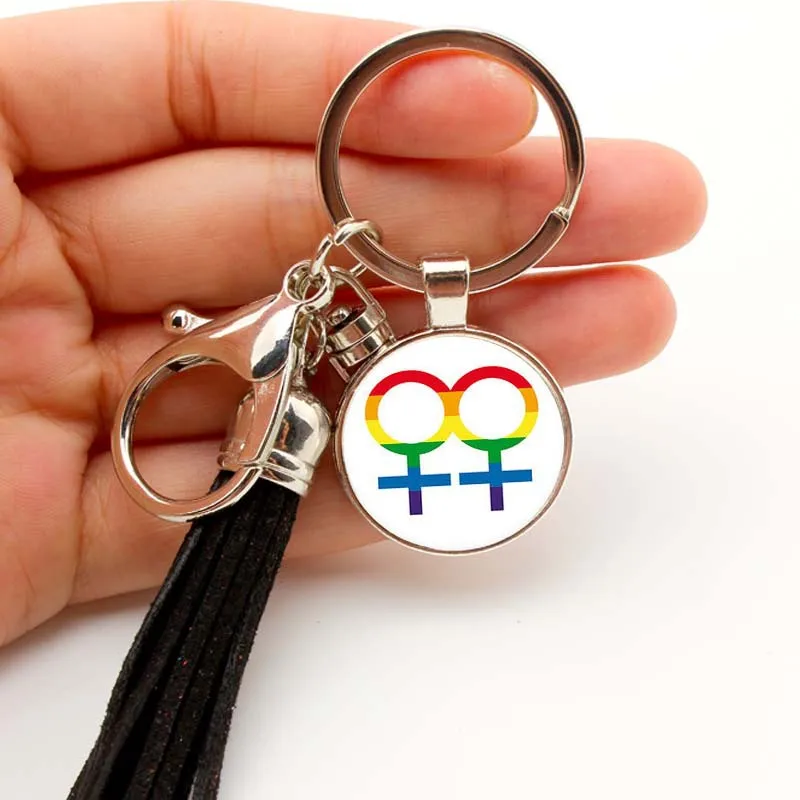 Кристальные брелоки с радугой Pride автомобильные женская сумка аксессуары