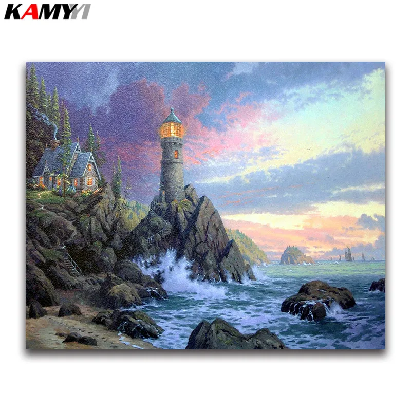 DIY Diamond mosaic lighthouse Full square Diamond painting Cross stitch seaside house round Diamond embroidery sea Home Decor 22
DIY Diamond mosaic lighthouse Full square Diamond painting Cross stitch seaside house round Diamond embroidery sea Home Decor 22