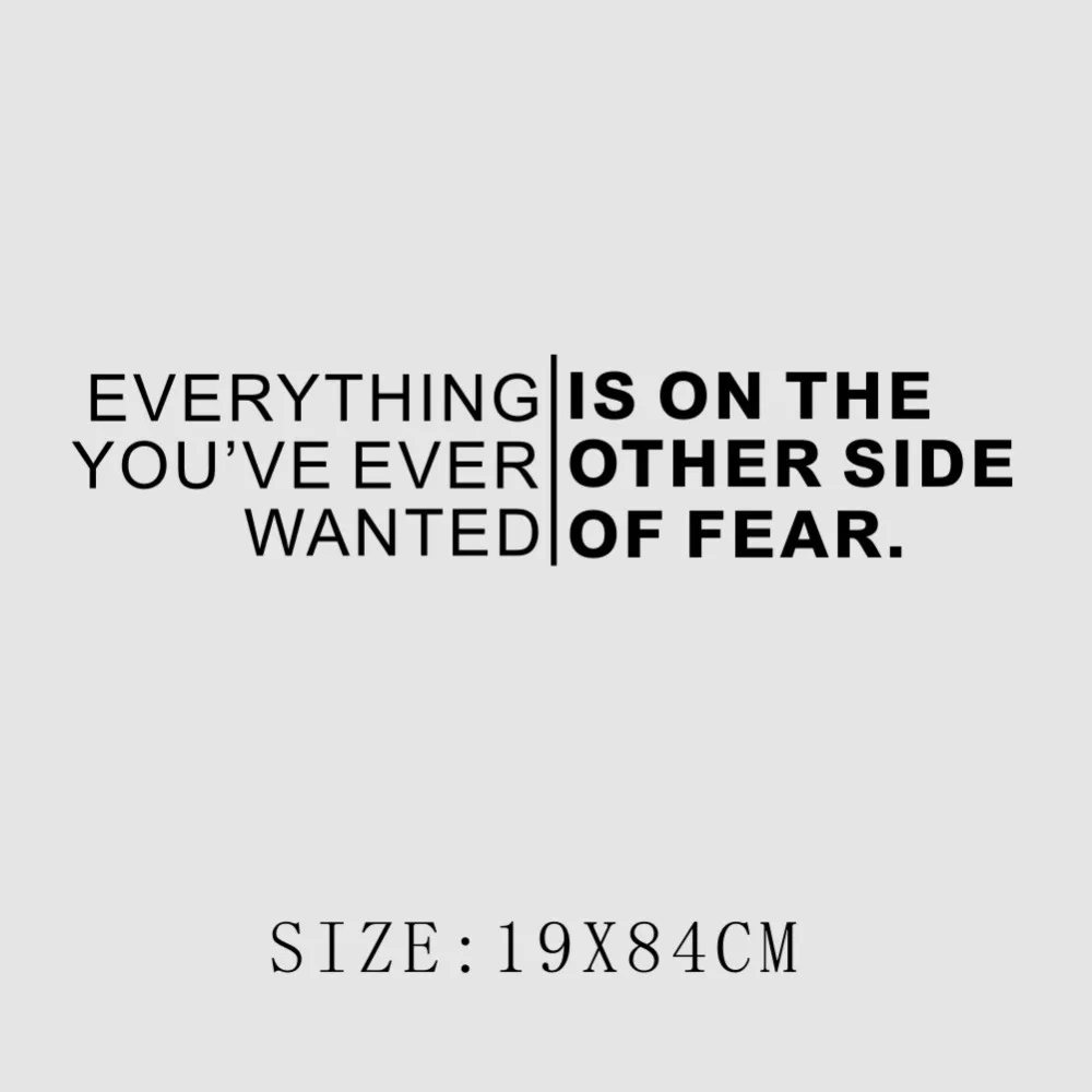 Everything You've Ever Wanted Inspirational Quote Wall Decals Art Letter Wall Stickers for Living Room Decoration
Everything You've Ever Wanted Inspirational Quote Wall Decals Art Letter Wall Stickers for Living Room Decoration