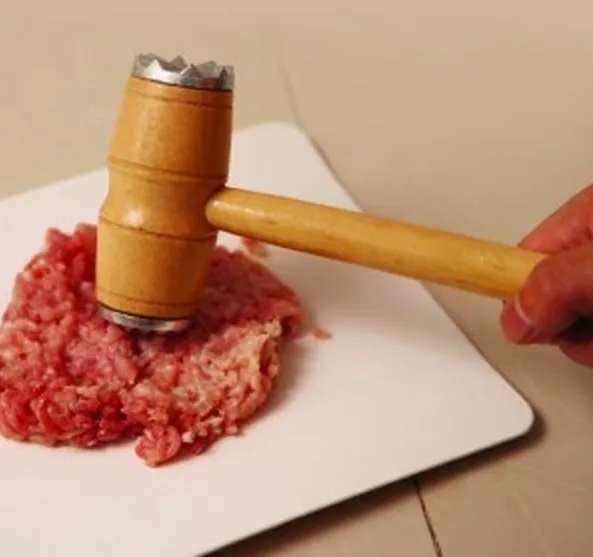 1 шт. деревянный металлический молоток для мяса Tenderizer Говядина стейка свинина