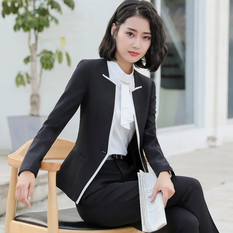 Women Formal Business New Suits Long Sleeve Fashion Work Wear Office Lady Suit Simple Slim Pants Suits For Female Blazer Set W21
Women Formal Business New Suits Long Sleeve Fashion Work Wear Office Lady Suit Simple Slim Pants Suits For Female Blazer Set W21