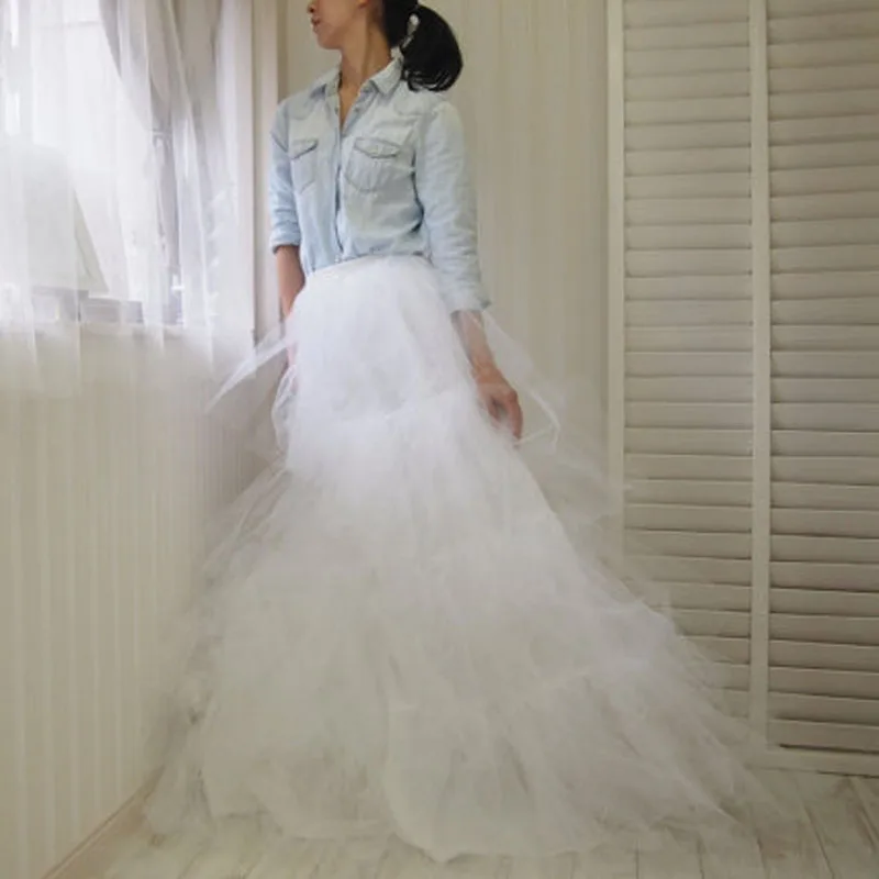 Unique Chic Tiered Tulle Skirts For Pretty Bridal 2017 Floor Length Fashion Long Tutu Skirt High Quality Skirt For Women
Unique Chic Tiered Tulle Skirts For Pretty Bridal 2017 Floor Length Fashion Long Tutu Skirt High Quality Skirt For Women