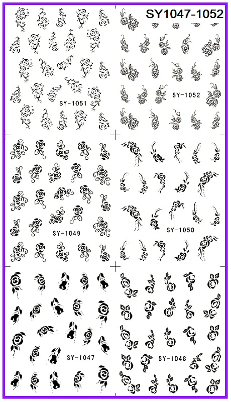 6 PACK/ LOT GLITTER WATER DECAL NAIL ART NAIL STICKER BLACK FLEUR-DE-LIS PEACH BLOSSOM JASMINE SY1047-1052
6 PACK/ LOT GLITTER WATER DECAL NAIL ART NAIL STICKER BLACK FLEUR-DE-LIS PEACH BLOSSOM JASMINE SY1047-1052