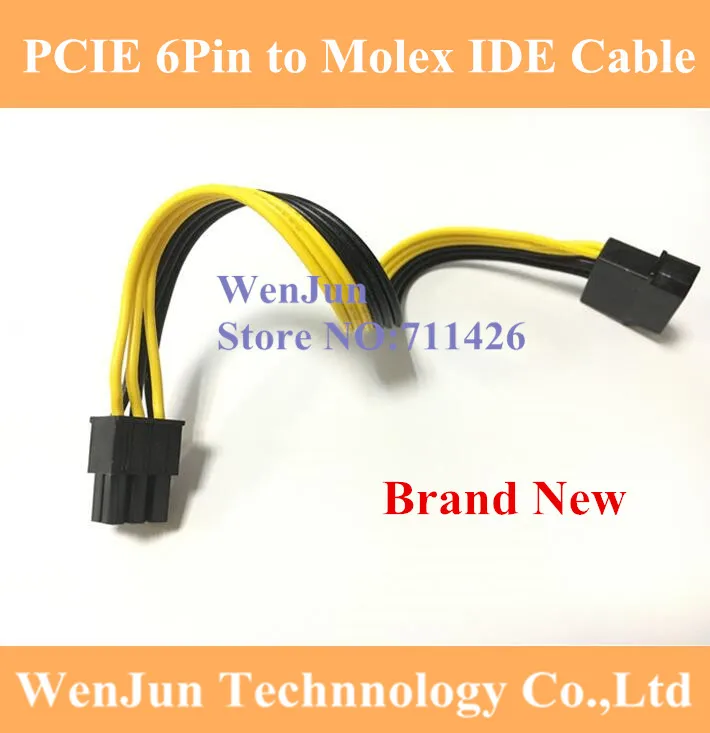 Кабель питания Molex D от 4 до 6 контактов PCIE IDE кабель для видеокарты | Компьютеры и
