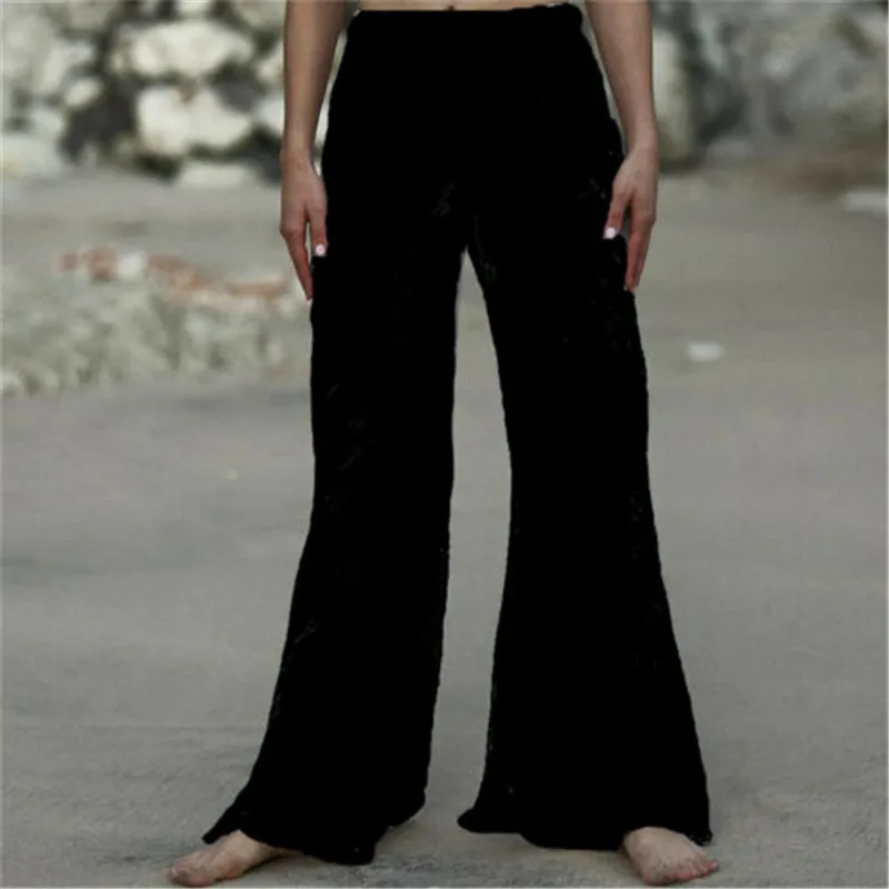 Fashion Women Summer Beach Pants Solid Color Casual Wide Leg Pants See Through Swimwear Long Trousers Hot Sale Women Trousers
Fashion Women Summer Beach Pants Solid Color Casual Wide Leg Pants See Through Swimwear Long Trousers Hot Sale Women Trousers
