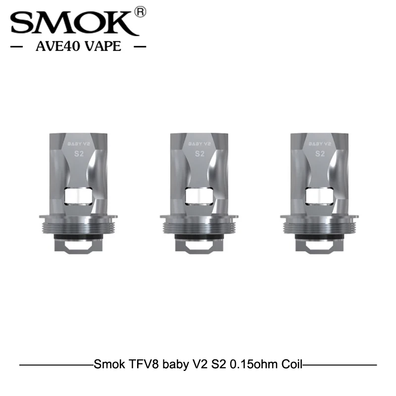 3 шт./лот оригинальный SMOK TFV8 Baby V2 сменная катушка S1/S2/K1/K4 Головка Катушки подходит