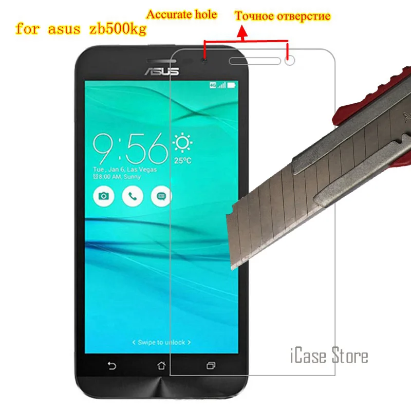 Для ASUS ZB500KG закаленное стекло glas sklo для ZenFone GO Защитная пленка экрана an on zb 500 кг