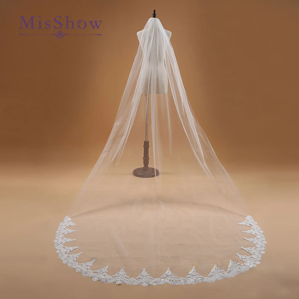 White Ivory Cathedral 3m long wedding veils Lace Edge Bridal Veil with Comb Wedding Accessories Bride mantilla wedding veil
White Ivory Cathedral 3m long wedding veils Lace Edge Bridal Veil with Comb Wedding Accessories Bride mantilla wedding veil