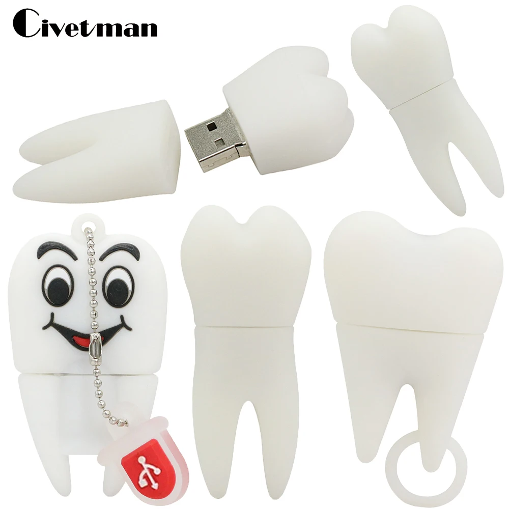 Real Capacity Tooth Shape USB Flash Drives 8GB 16GB 32GB 64GB Teeth Pen Drive 128GB USB Flash Memory Stick 256G External Storage
Real Capacity Tooth Shape USB Flash Drives 8GB 16GB 32GB 64GB Teeth Pen Drive 128GB USB Flash Memory Stick 256G External Storage