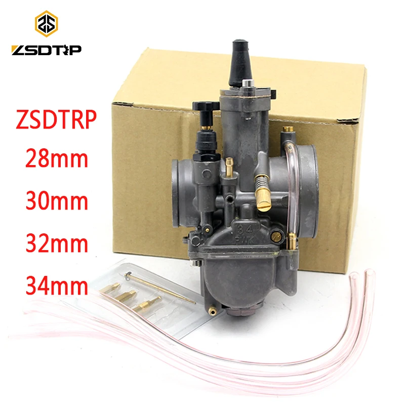 

ZSDTRP Motorcycle 4T Engine PWK Carburetor Carburador 28 30 32 34mm With Power Jet For Racing Motor UTV ATV