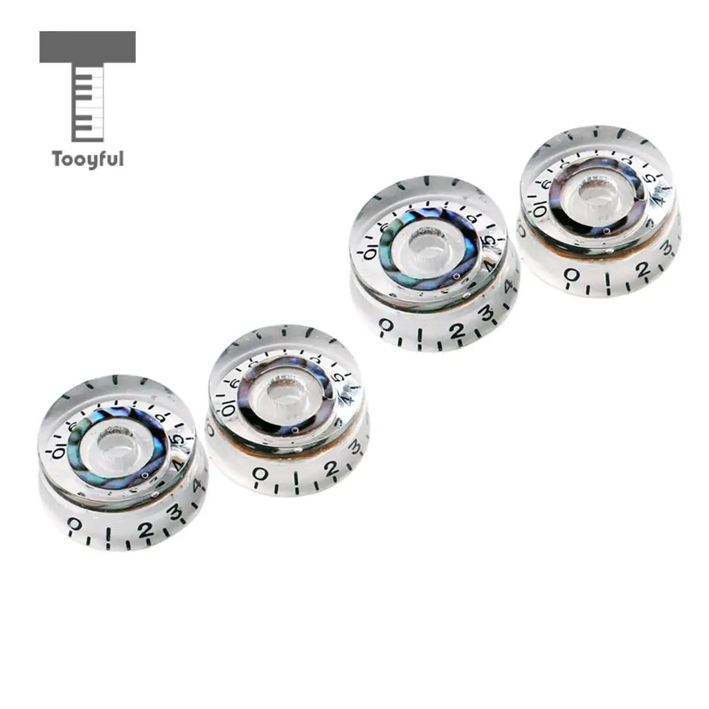 Tooyful 4Pcs Transparent Guitar Control Knobs for LP Gb Speed Tone Volume Abalone
Tooyful 4Pcs Transparent Guitar Control Knobs for LP Gb Speed Tone Volume Abalone