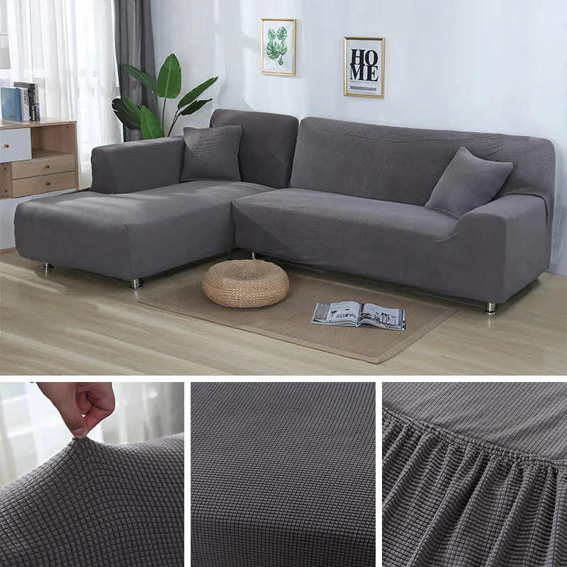 2 pieces Covers for L Shape Sofa Jacquard Stretch Elastic Corner Sofa Cover Living Room Chaise Lounge Couch Covers Sectional
2 pieces Covers for L Shape Sofa Jacquard Stretch Elastic Corner Sofa Cover Living Room Chaise Lounge Couch Covers Sectional