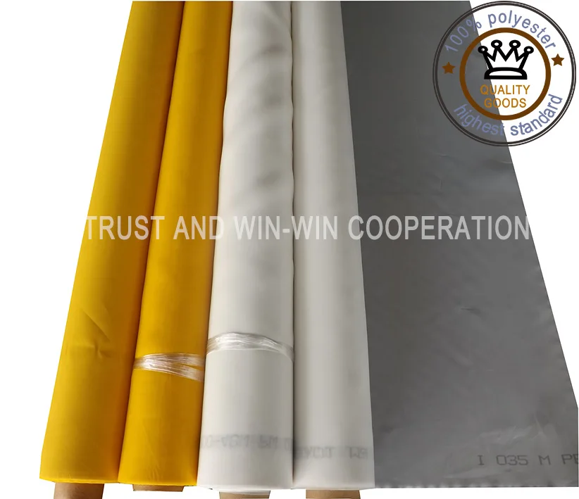 Белая сетка для трафаретной печати из полиэстера высокого качества 55T-64um-260cm-50mts |