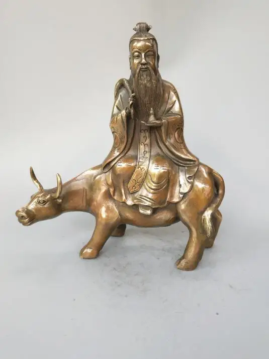 Китайская Чистая латунь даосизм основатель Laozi Лао tze ездить корова крупного рогатого скота статуя животного
Китайская Чистая латунь даосизм основатель Laozi Лао tze ездить корова крупного рогатого скота статуя животного
