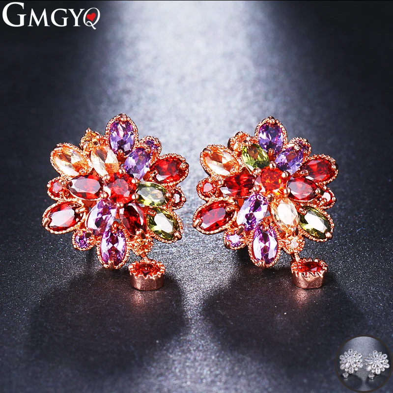 GMGYQ Fashion Romantic Women Jewelry Silver Color Flower Shape High Quality Cubic Zircon Stone Earrings For Girls Gift
GMGYQ Fashion Romantic Women Jewelry Silver Color Flower Shape High Quality Cubic Zircon Stone Earrings For Girls Gift