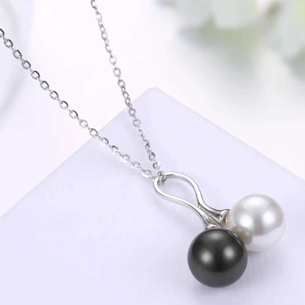SB-N0226 Fashion Silver Necklace Beautiful Black And White Pearl Necklace Padent Jewelry For Woman Wedding Gift
SB-N0226 Fashion Silver Necklace Beautiful Black And White Pearl Necklace Padent Jewelry For Woman Wedding Gift