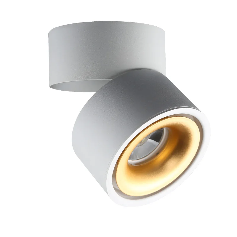 Gold Dimmable LED COB Ceiling Lights 7W 12W Surface Mounted Lamps Spot Light 360 Degree Rotation Track lights | Лампы и освещение