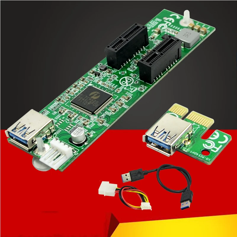 New PCI-E Expansion Card 1 to 2 PCIe x1 Slot Riser Card Converter Adapter USB3.0 Data Cable IDE 4pin Power Supply for PC Desktop
New PCI-E Expansion Card 1 to 2 PCIe x1 Slot Riser Card Converter Adapter USB3.0 Data Cable IDE 4pin Power Supply for PC Desktop