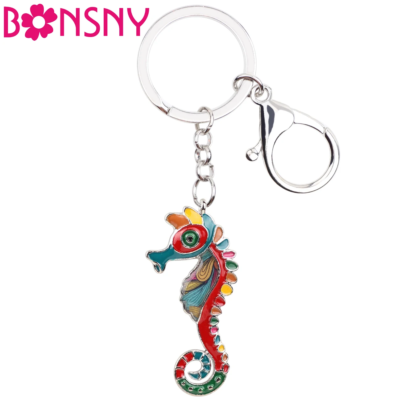 Bonsny Enamel Hippocampus Sea Horse Key Chain Keychain Ring Handbag Bag Charms Novelty Ocean Animal Jewelry For Women Girls Gift
Bonsny Enamel Hippocampus Sea Horse Key Chain Keychain Ring Handbag Bag Charms Novelty Ocean Animal Jewelry For Women Girls Gift