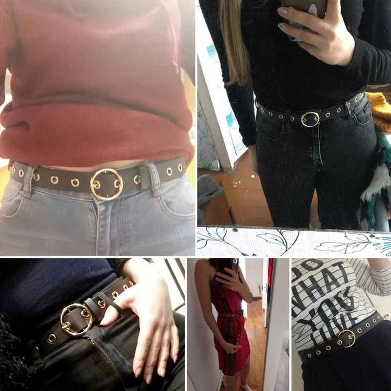 Women leather belt Round Metal pin buckle Circle Belts Hot Brand fashion Punk O Ring for Women belt Female Multicolor selection
Women leather belt Round Metal pin buckle Circle Belts Hot Brand fashion Punk O Ring for Women belt Female Multicolor selection