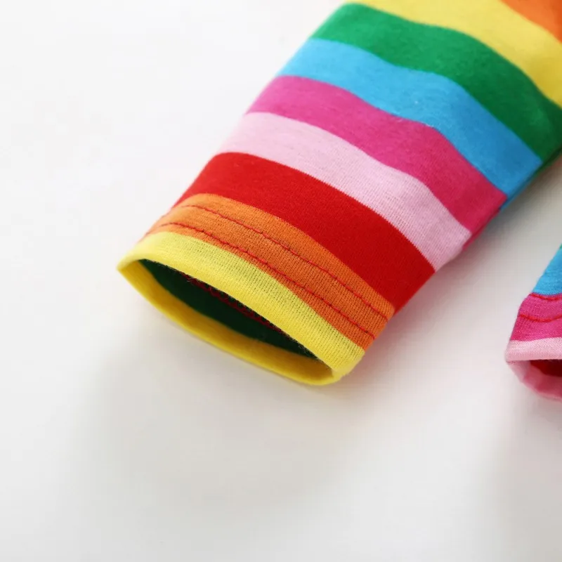 Baby Girl Clothes Autumn Rainbow Striped T-shirt Kids Children Long Sleeve Fashion Soft Cotton Tops Blouse
Baby Girl Clothes Autumn Rainbow Striped T-shirt Kids Children Long Sleeve Fashion Soft Cotton Tops Blouse