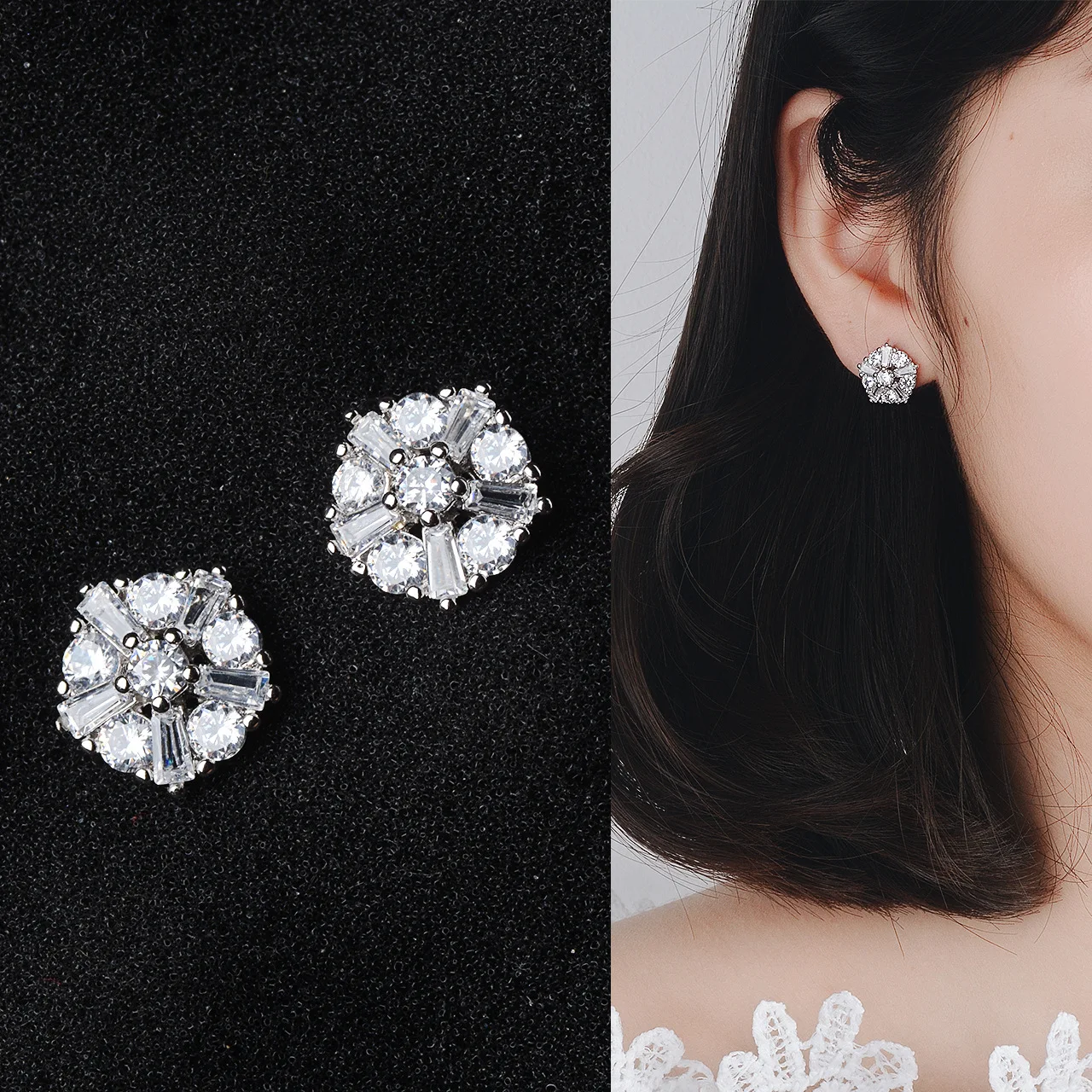 S925 silver earring, Fashion crystal zircon earrings, Valentine's day gift Fashion Jewelry Stud Earrings,
S925 silver earring, Fashion crystal zircon earrings, Valentine's day gift Fashion Jewelry Stud Earrings,