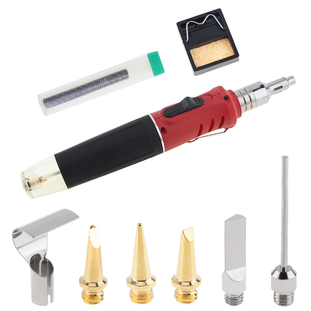 10 Pcs/Set Portable Cordless Pen Type Gas Soldering Iron Tool Set with Welding Wire and Iron Bracket
10 Pcs/Set Portable Cordless Pen Type Gas Soldering Iron Tool Set with Welding Wire and Iron Bracket
