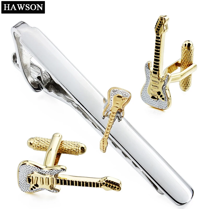 HAWSON Brand Jewelry Cufflinks Tie Pin Set Guitar Theme 1 Set Retail Cufflinks and Tie Clip Set Fashion Men's Accessories
HAWSON Brand Jewelry Cufflinks Tie Pin Set Guitar Theme 1 Set Retail Cufflinks and Tie Clip Set Fashion Men's Accessories