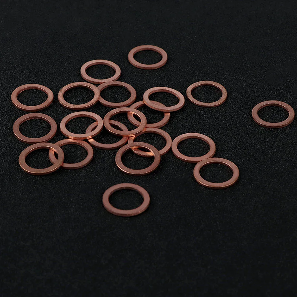 20Pcs 10*14*1 mm Copper Sealing Washer Solid Gasket Sump Plug Oil For Boat Crush Washer Flat Seal Ring Tool Accessories
20Pcs 10*14*1 mm Copper Sealing Washer Solid Gasket Sump Plug Oil For Boat Crush Washer Flat Seal Ring Tool Accessories