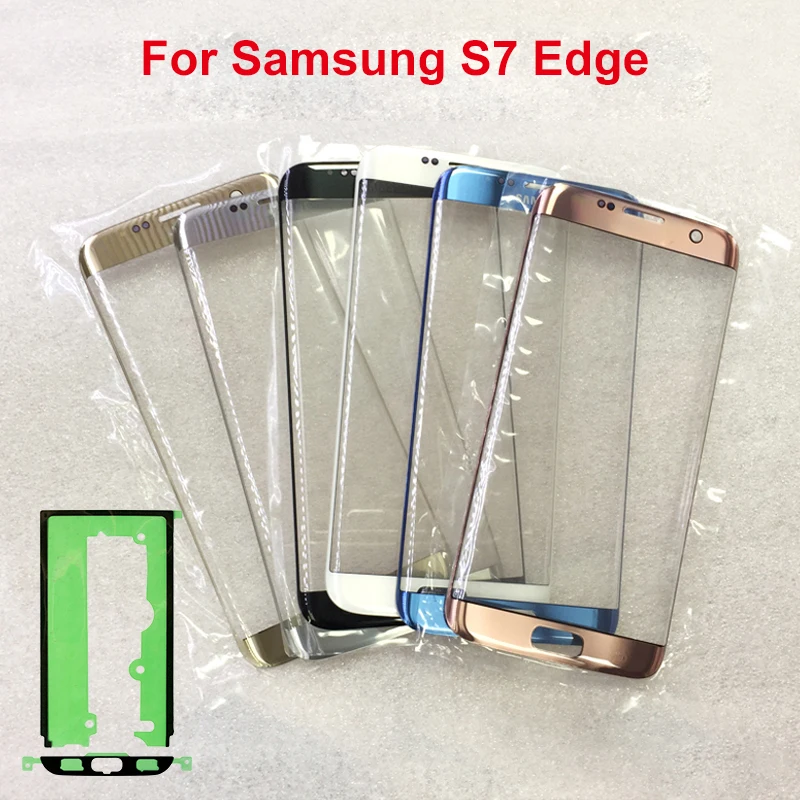 Оригинальное Сенсорное Переднее стекло 10 шт./лот для Samsung Galaxy S7 edge G935 G935F + наклейка
