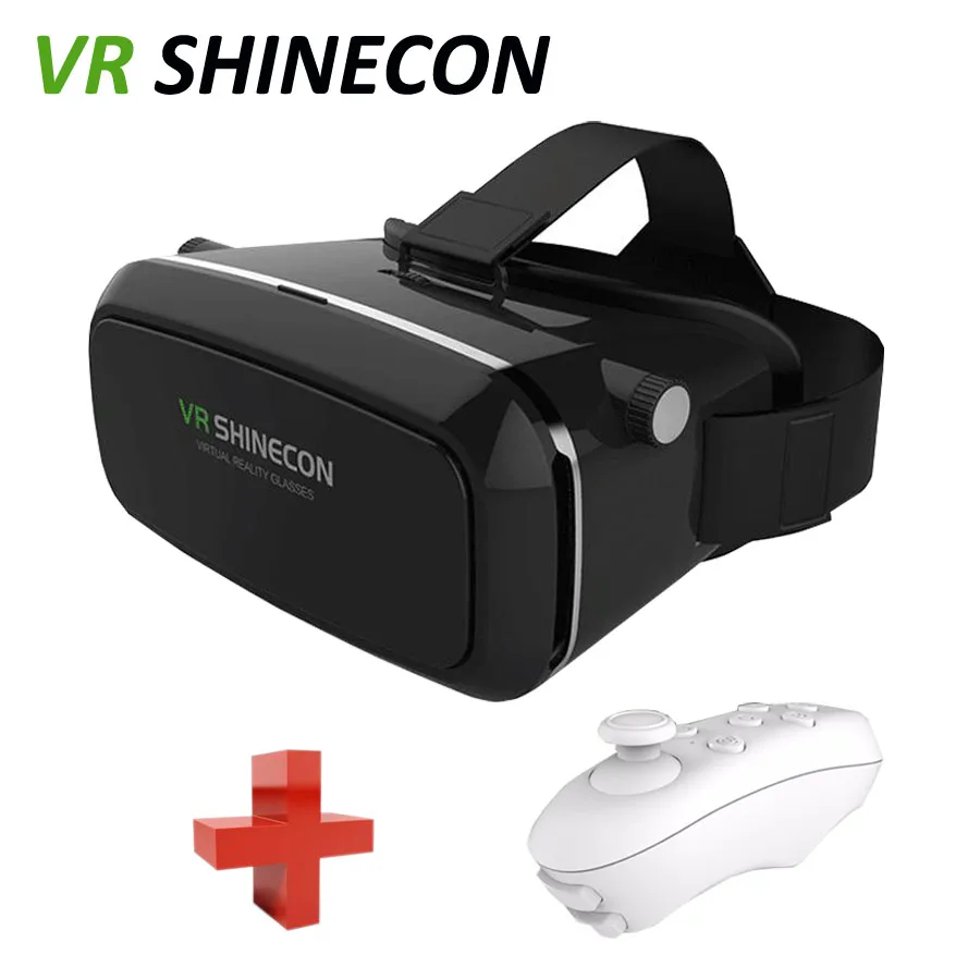 Google картон vr box pro shinecon версия виртуальная реальность 3d очки + smart bluetooth для