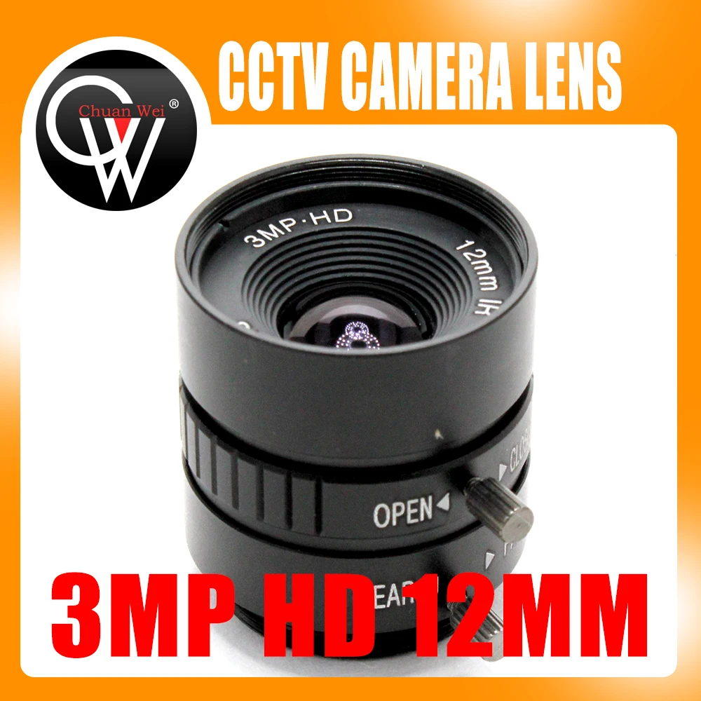 Объектив 3MP HD 12 мм с ручным креплением 1/2 Iris Cs объектив для промышленной камеры