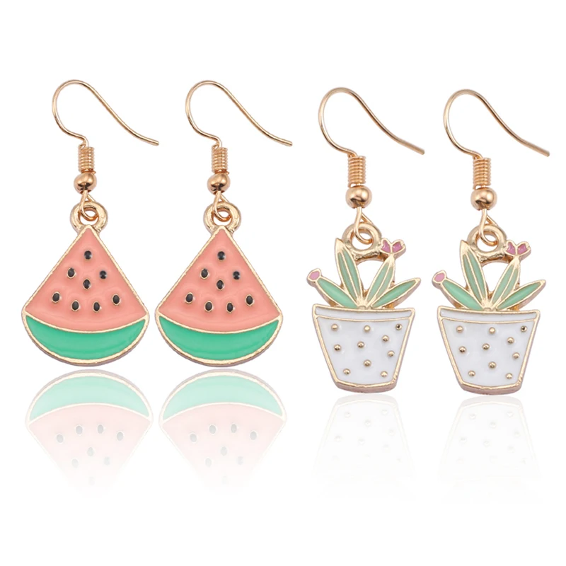 DIY Earrings For Women Cute Anime Plant Earrings For Girls Trendy Kawaii Jewelry Cartoon Watermelon Potted Plant Earring Gifts
DIY Earrings For Women Cute Anime Plant Earrings For Girls Trendy Kawaii Jewelry Cartoon Watermelon Potted Plant Earring Gifts