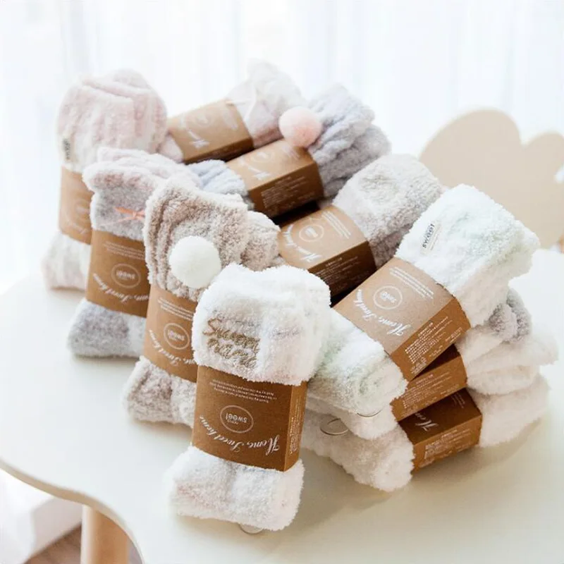4 Pair Solid Color Socks Women Winter Cute Socks Coral Velvet Adult Socks Harajuku Thicker Casual Home Floor Terry Warm Sock
4 Pair Solid Color Socks Women Winter Cute Socks Coral Velvet Adult Socks Harajuku Thicker Casual Home Floor Terry Warm Sock