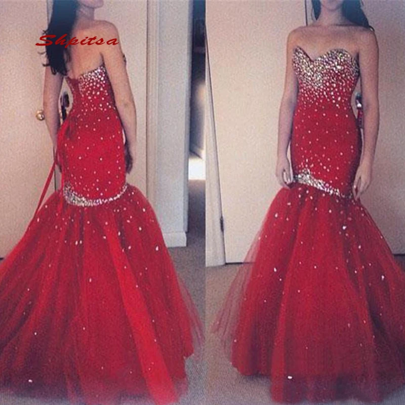 Sexy Luxury Red Long Evening Dresses Party Mermaid Plus Size Elegant Ladies Prom Women Formal Evening Gown
Sexy Luxury Red Long Evening Dresses Party Mermaid Plus Size Elegant Ladies Prom Women Formal Evening Gown