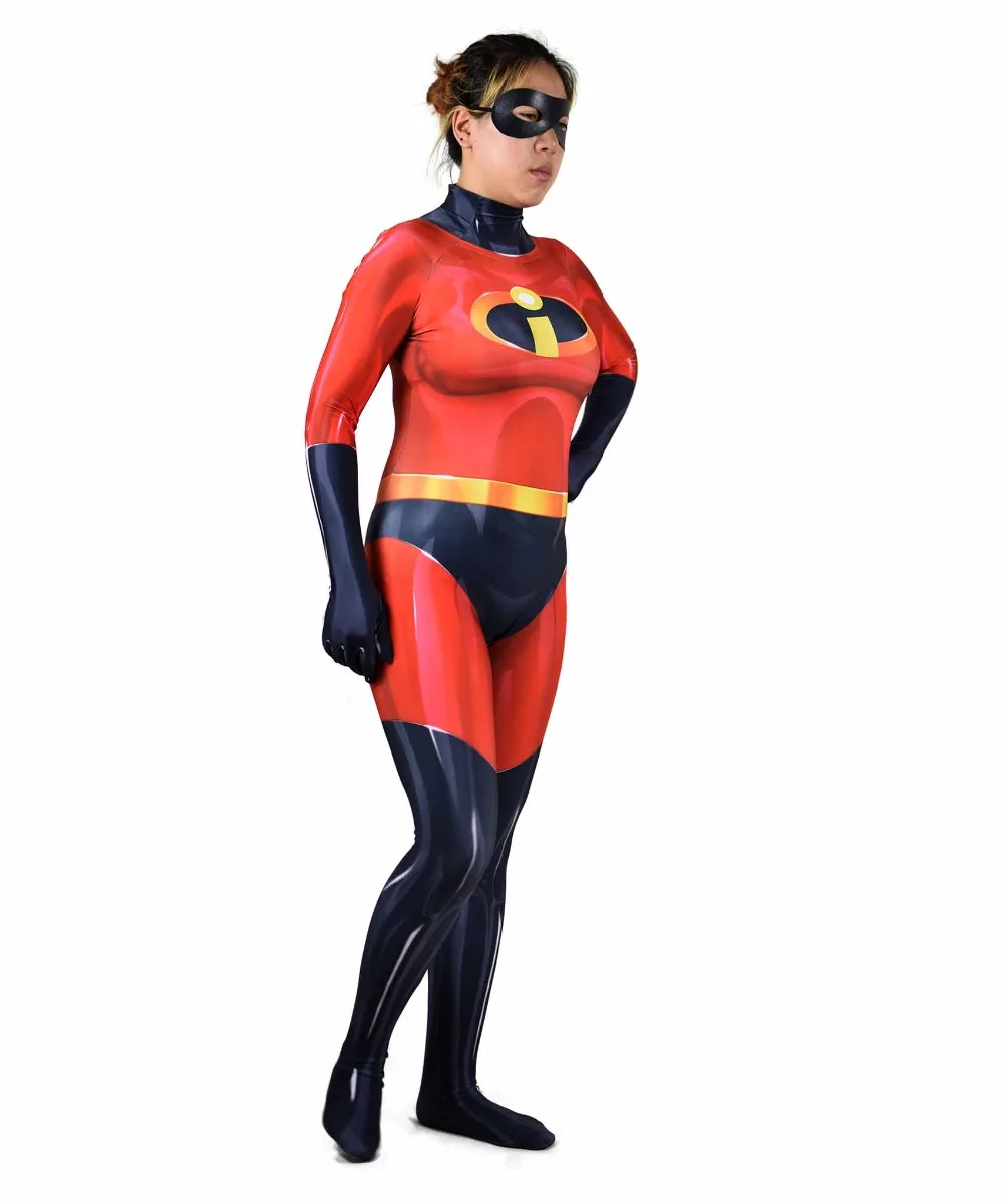 Унисекс класс Суперсемейка 2 Elastigirl супергерой косплей костюм высокое качество