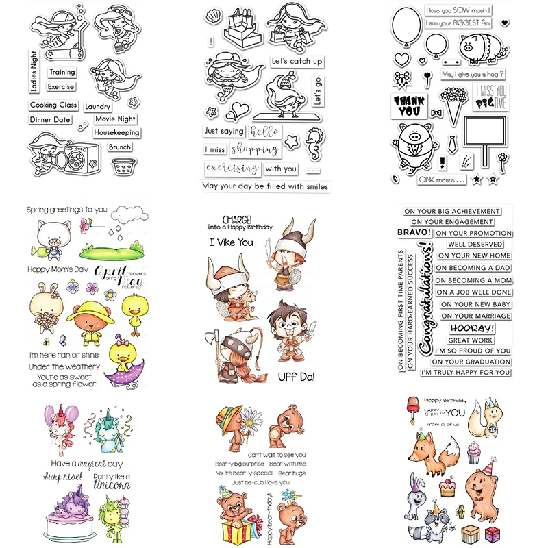 Cartoon Animals Little Boys Phrases Transparent Clear Stamps Seal for Scrapbooking Decorative Paper Cards Making Paper Crafts
Cartoon Animals Little Boys Phrases Transparent Clear Stamps Seal for Scrapbooking Decorative Paper Cards Making Paper Crafts