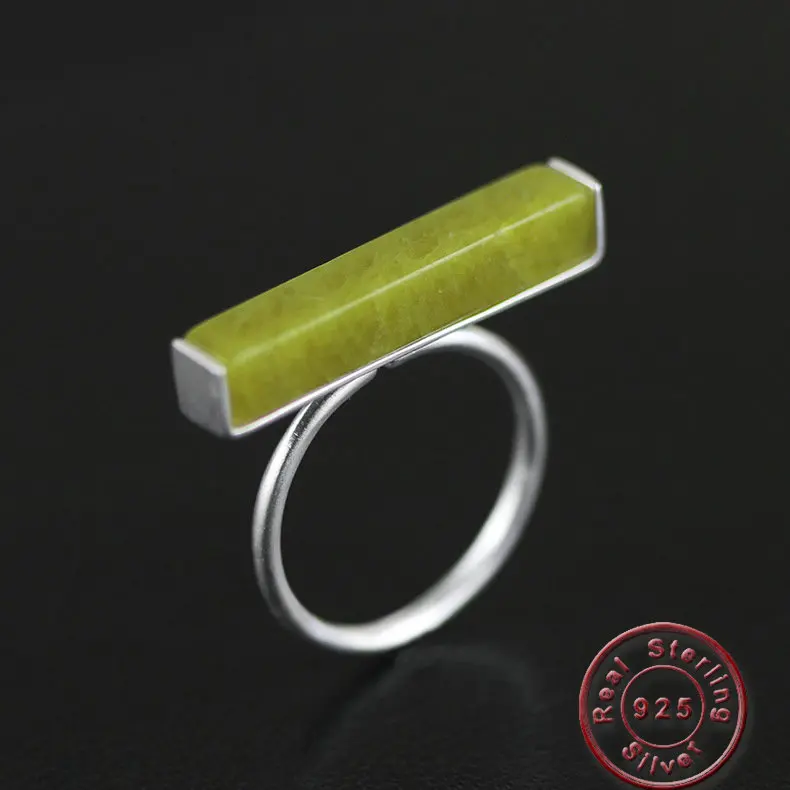 Amxiu Natural Green Olive Stone Open Ring 925 Silver Adjustable Rings For Women Girls Party Holiday Accessories Finger Jewelry
Amxiu Natural Green Olive Stone Open Ring 925 Silver Adjustable Rings For Women Girls Party Holiday Accessories Finger Jewelry