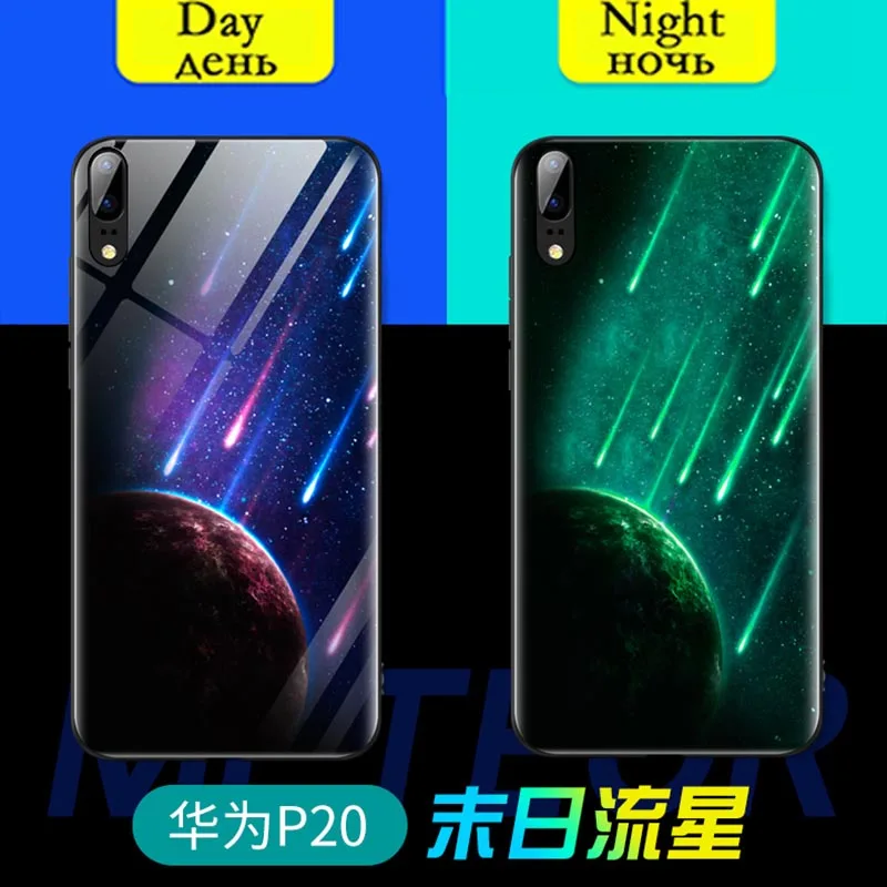 Светящийся стеклянный чехол для Huawei Mate 30 P20 Lite P30 Pro lLite роскошная задняя крышка P10