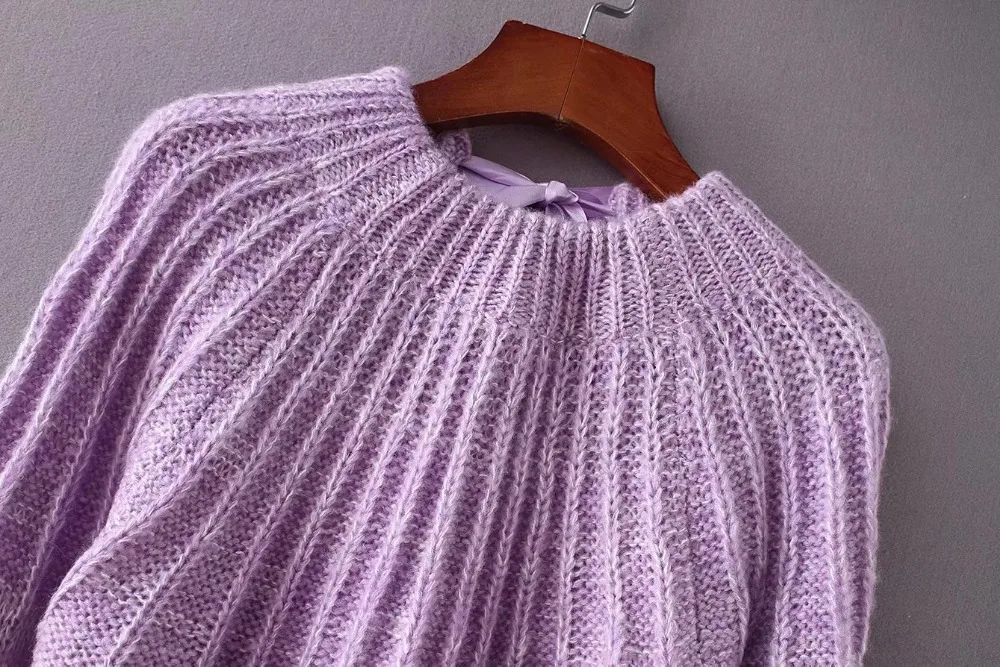 Осень-зима 2018 свитера женские свободные с лямкой на шее сексуальный пуловер