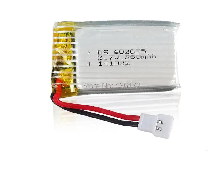 Ewellsold 3.7V 380mah Li-po battery for RH803 R/C car H107 X4 2.4G 4 channels R/C quadcopter R/C Helicopter R/C drone
Ewellsold 3.7V 380mah Li-po battery for RH803 R/C car H107 X4 2.4G 4 channels R/C quadcopter R/C Helicopter R/C drone