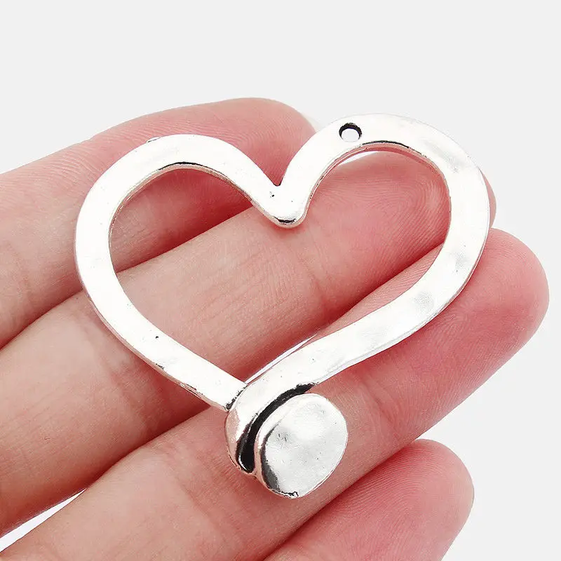 10pcs Silver Color Hammered Open Heart Charms Pendants for Diy Necklace Jewelry Making Findings Handmade Jewelry Accessories
10pcs Silver Color Hammered Open Heart Charms Pendants for Diy Necklace Jewelry Making Findings Handmade Jewelry Accessories