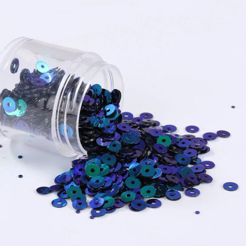 2000pcs(10g) Black with Blue-Light Sequin 4mm Flat Round Loose Sequins For Craft, Night Club Bar Dress Sewing Accessories
2000pcs(10g) Black with Blue-Light Sequin 4mm Flat Round Loose Sequins For Craft, Night Club Bar Dress Sewing Accessories