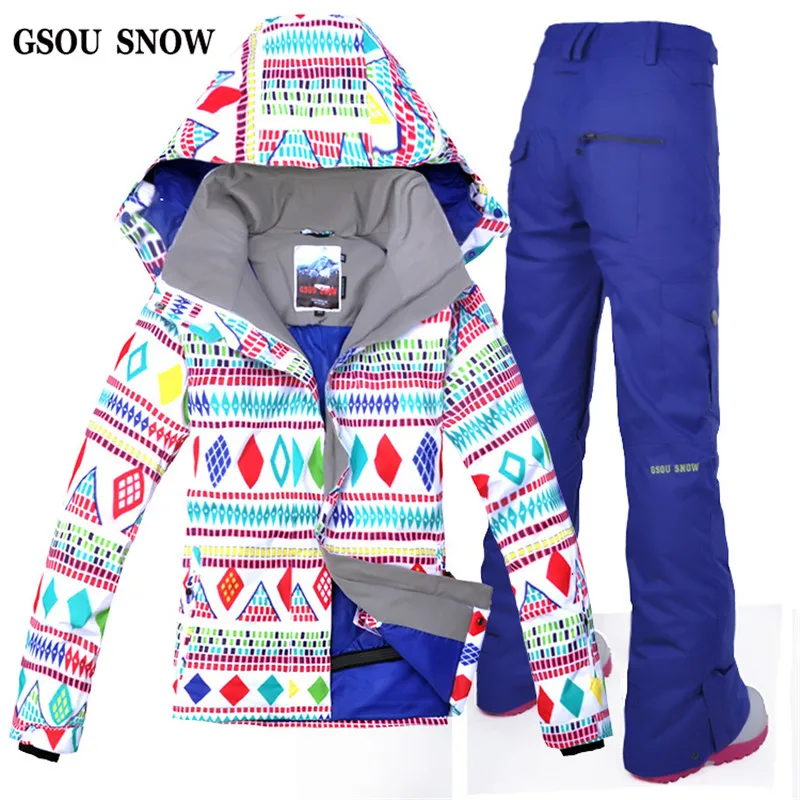 GSOU SNOW Waterproof Ski Suit Ski Jacket + Ski Pant for Women Skiing or Snowboarding Suit For Female Outdoor Hiking Clothing
GSOU SNOW Waterproof Ski Suit Ski Jacket + Ski Pant for Women Skiing or Snowboarding Suit For Female Outdoor Hiking Clothing