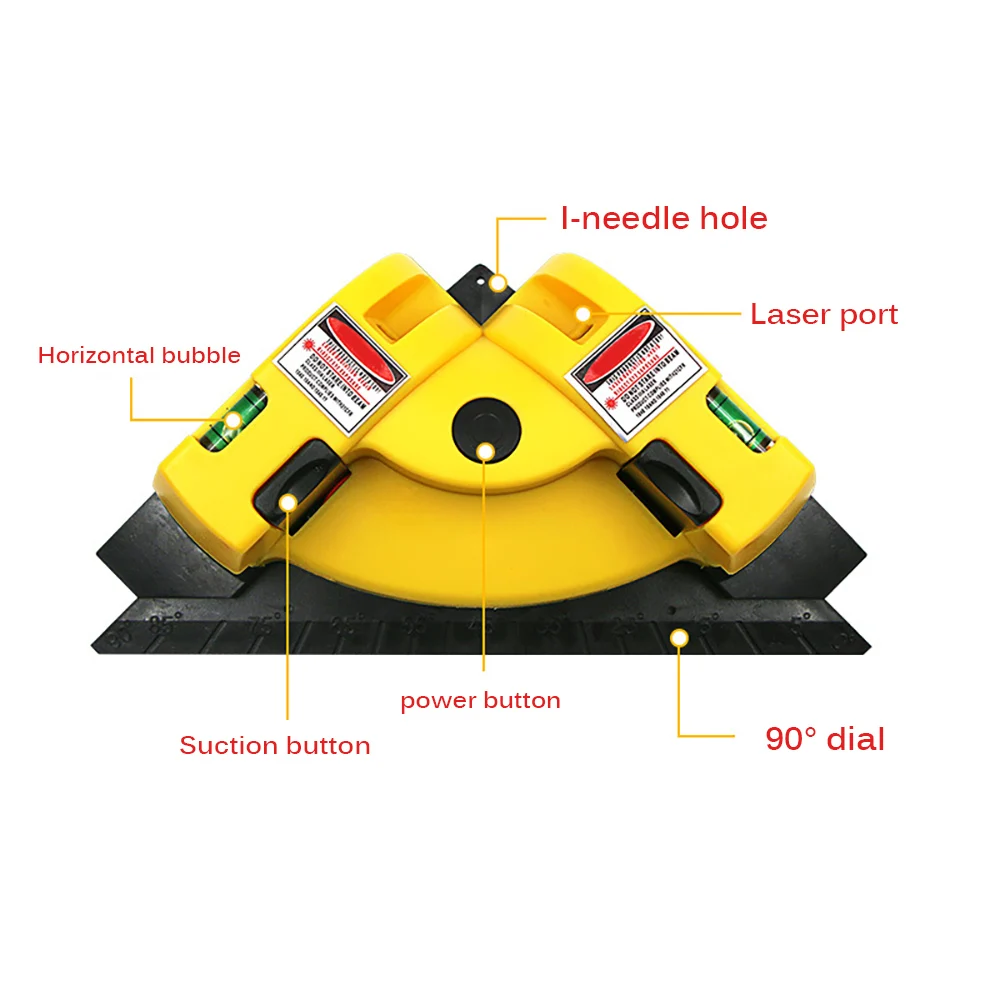 Right Angle Two Lengthened 90 Degree Vertical Horizontal Laser Line Projection Square Level Laser Level laser Measurement Tool
Right Angle Two Lengthened 90 Degree Vertical Horizontal Laser Line Projection Square Level Laser Level laser Measurement Tool