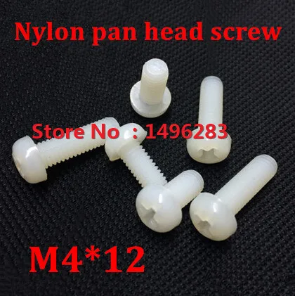 200pcs/lot M4*12 White Nylon Pan Head Socket Screw Metric Threaded Machine Screw / Bolt
200pcs/lot M4*12 White Nylon Pan Head Socket Screw Metric Threaded Machine Screw / Bolt