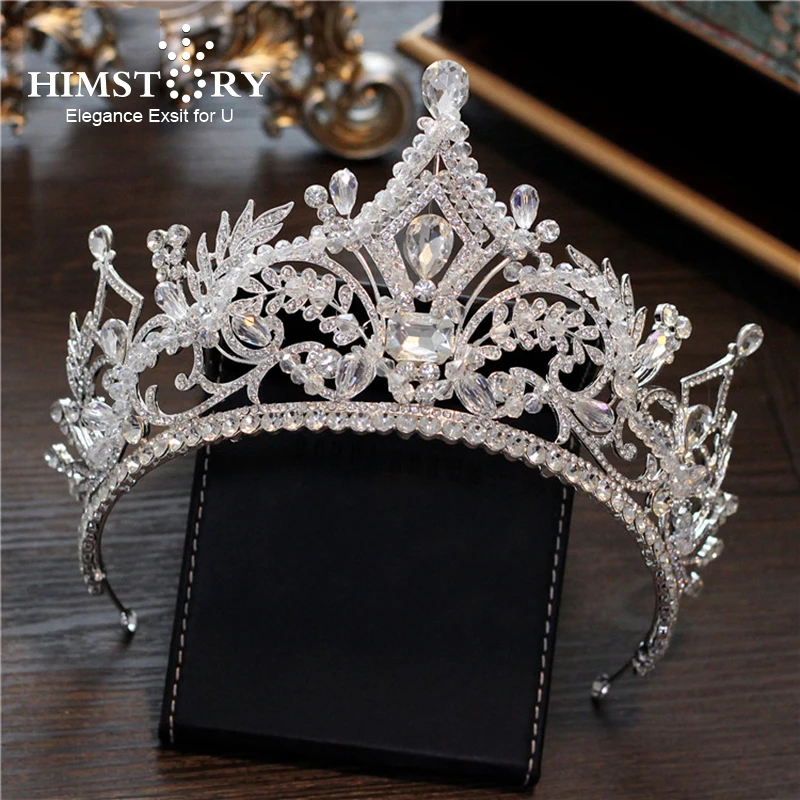 HIMSTORY New Big European Bride Wedding Crown Handmade Silver Plated Beaded Crystal Large Queen Crown Wedding Hair Accessories
HIMSTORY New Big European Bride Wedding Crown Handmade Silver Plated Beaded Crystal Large Queen Crown Wedding Hair Accessories