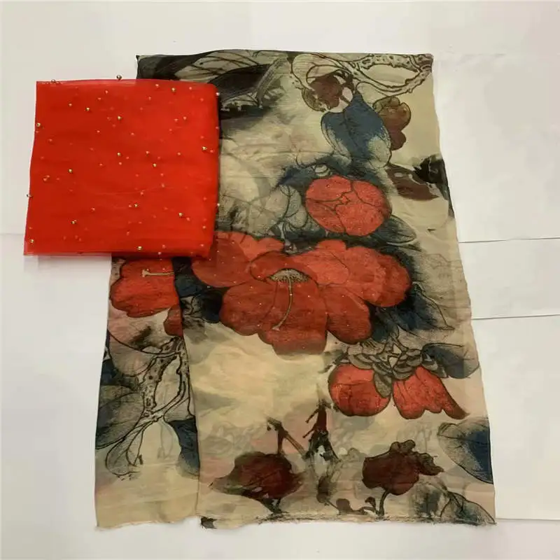 High Quality African Silk Chiffon Floral Printed Fabric For Ladies Dress Soft And Comfortable Printed Silk Fabric! LXF675
High Quality African Silk Chiffon Floral Printed Fabric For Ladies Dress Soft And Comfortable Printed Silk Fabric! LXF675